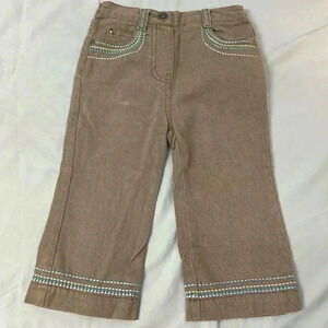 Please  mum - Vintage pull up embroidered toddler pants. Size 18 months